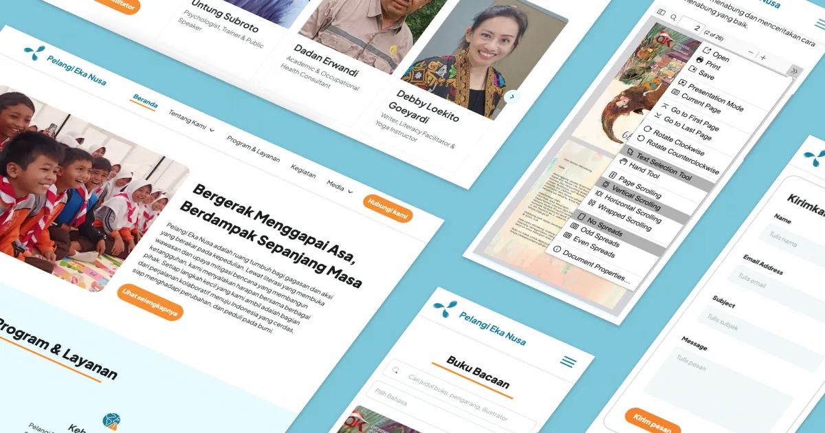 Pelangi Eka Nusa website preview